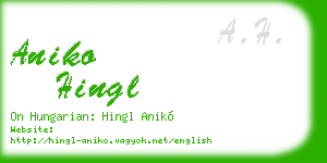 aniko hingl business card
